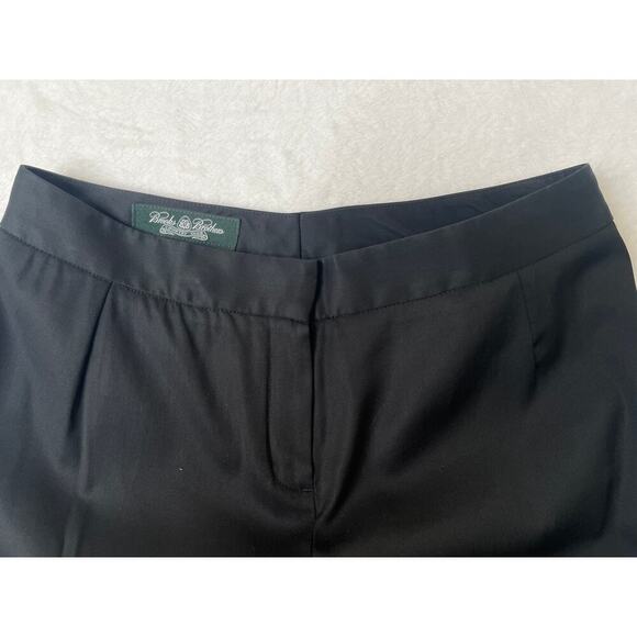 Brooks Brothers Country Club Womens Black Straight Leg Slacks sz 6 Cotton Preppy - Picture 5 of 7